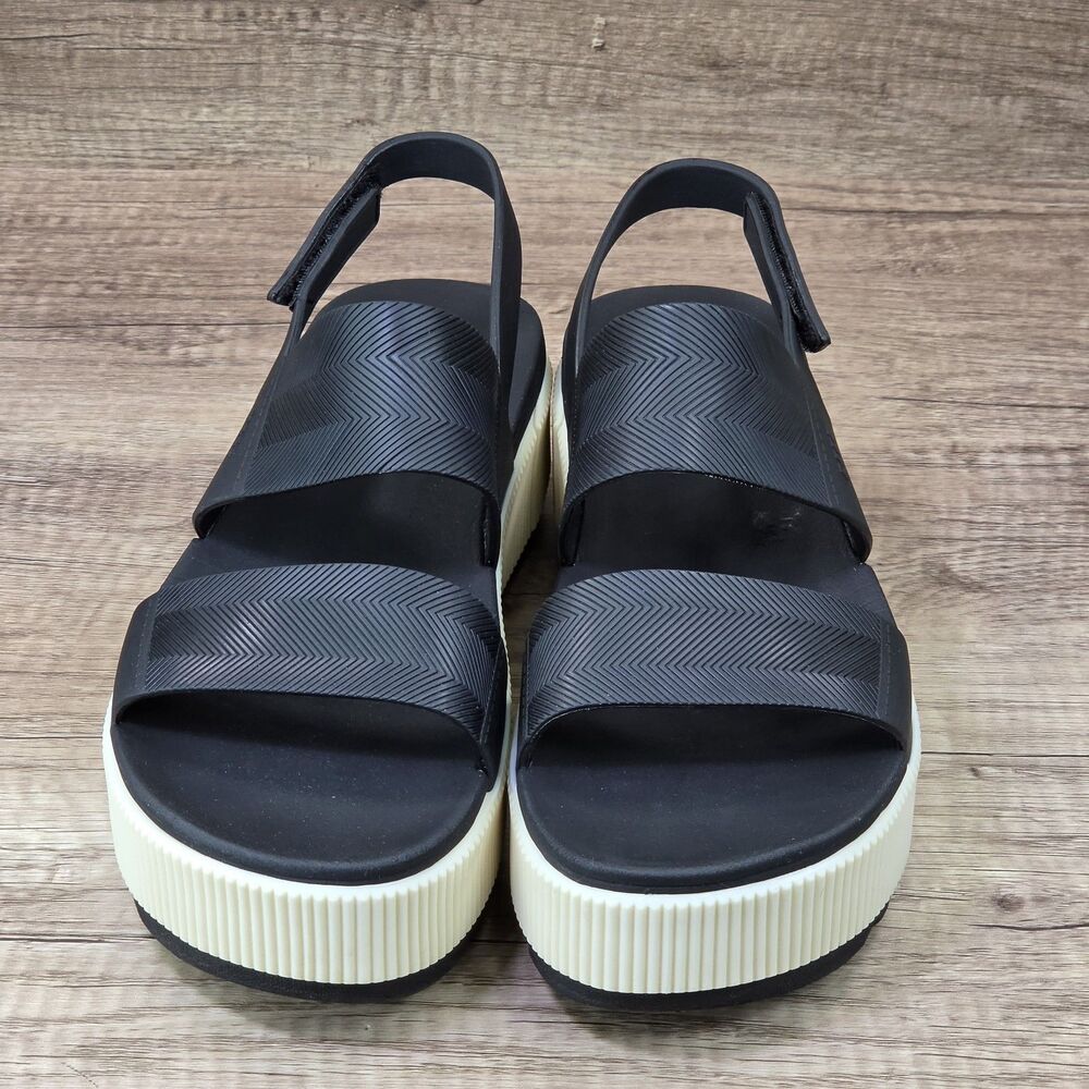 Reef Water Vista Higher Platform Women's Size 9 Black Cream Sandals - Picture 2 of 9